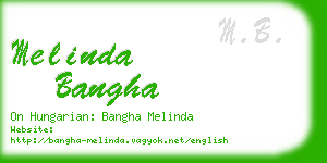 melinda bangha business card